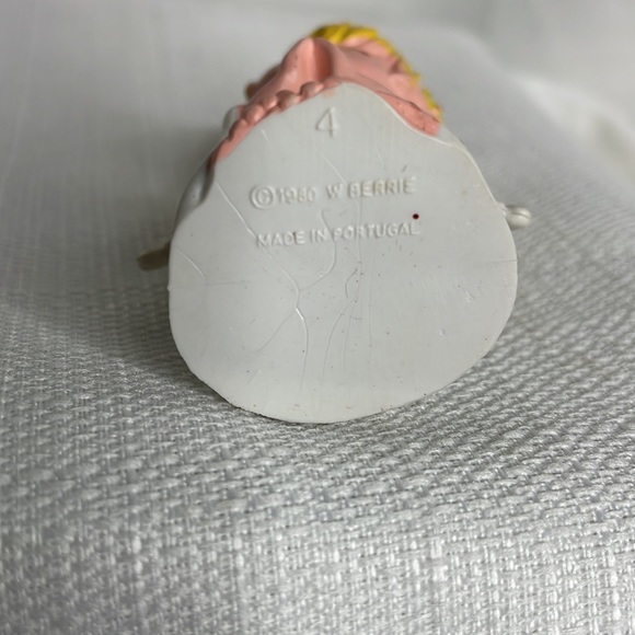 Vintage 1980 WALLACE BERRIE Christmas Praying Angel Halo PVC 2 inches - Picture 5 of 6